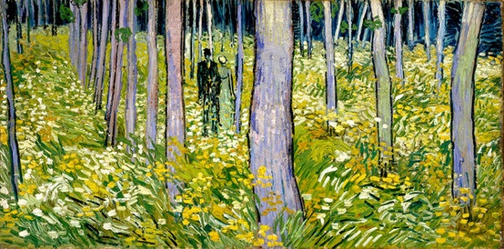 Photo:  Undergrowth with Two Figures, Van Gogh, 1890